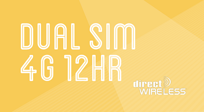 Directwireless Dual SIM 4G 12hr Plan